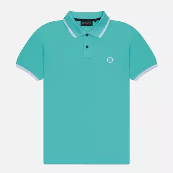 Мужское поло MA.Strum Block Tipped, цвет зелёный, размер XXXL