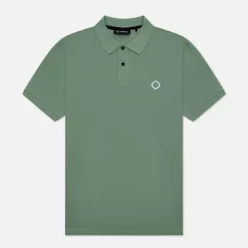 Мужское поло MA.Strum Pique Embroidered ID, цвет зелёный, размер XXL