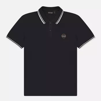 Мужское поло Napapijri Macas, цвет чёрный, размер S