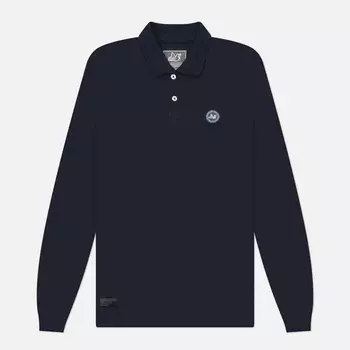 Мужское поло Peaceful Hooligan Pod LS, цвет синий, размер XXXL