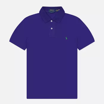Мужское поло Polo Ralph Lauren The Iconic Basic Mesh Slim Fit, цвет фиолетовый, размер L
