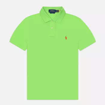 Мужское поло Polo Ralph Lauren The Iconic Basic Mesh Slim Fit, цвет зелёный, размер XXL