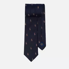 Мужской галстук Polo Ralph Lauren Polo Pony Silk Narrow, цвет синий