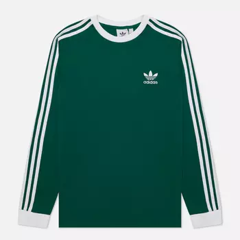 Мужской лонгслив adidas Originals Adicolor Classics 3-Stripes, цвет зелёный, размер XL