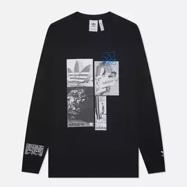 Мужской лонгслив adidas Originals Graphics Common Memory Pack, цвет чёрный, размер S