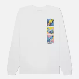 Мужской лонгслив adidas Originals Summer Icons, цвет белый, размер S