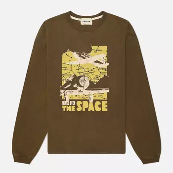 Мужской лонгслив Anglan W.O.T.S Graphic Washed, цвет коричневый