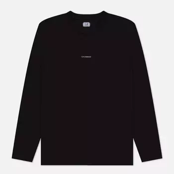 Мужской лонгслив C.P. Company Brushed Jersey Logo Regular Fit, цвет чёрный, размер XXL