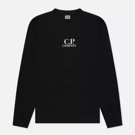 Мужской лонгслив C.P. Company Brushed Jersey, цвет чёрный, размер XL