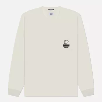 Мужской лонгслив C.P. Company Mercersized 30/2 Jersey Twisted Pocket, цвет белый, размер XXXL