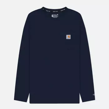 Мужской лонгслив Carhartt Force Relaxed Fit Midweight Pocket, цвет синий, размер XXL