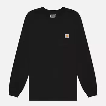 Мужской лонгслив Carhartt Loose Fit Heavyweight Pocket, цвет чёрный, размер XXL