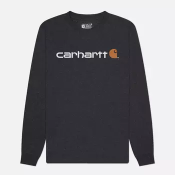 Мужской лонгслив Carhartt Relaxed Fit Heavyweight Logo Graphic, цвет серый, размер M