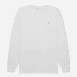 Мужской лонгслив Carhartt WIP L/S Chase, цвет серый, размер XS