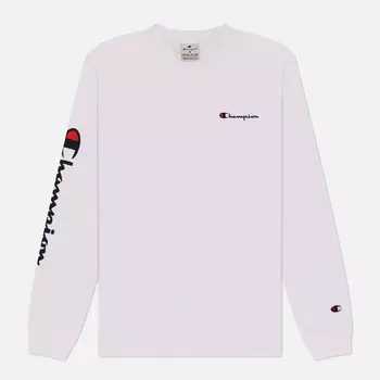 Мужской лонгслив Champion Big Logo Sleeve Crew Neck, цвет белый, размер M
