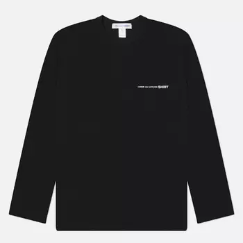 Мужской лонгслив Comme des Garcons SHIRT Basic Logo Front, цвет чёрный, размер XL