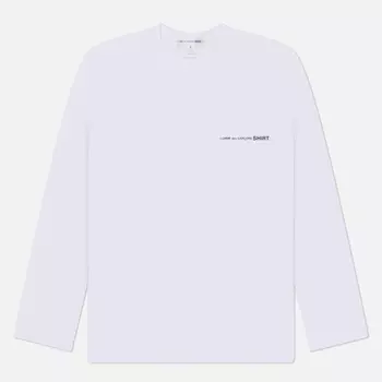 Мужской лонгслив Comme des Garcons SHIRT Basic Logo Front, цвет белый, размер S
