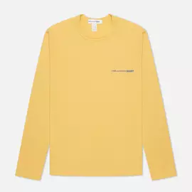 Мужской лонгслив Comme des Garcons SHIRT Front Logo, цвет жёлтый, размер XL