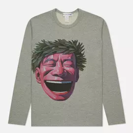 Мужской лонгслив Comme des Garcons SHIRT x Yue Minjun Print C, цвет серый, размер XL