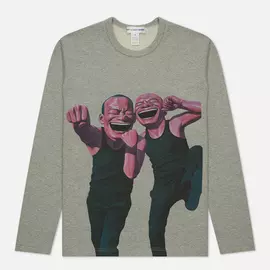 Мужской лонгслив Comme des Garcons SHIRT x Yue Minjun Print D, цвет серый, размер M