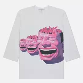 Мужской лонгслив Comme des Garcons SHIRT x Yue Minjun Print F, цвет белый, размер S