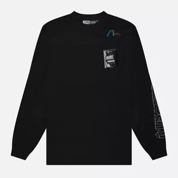 Мужской лонгслив Evisu Evisukuro Performance Sleeve Logo, цвет чёрный, размер XXL