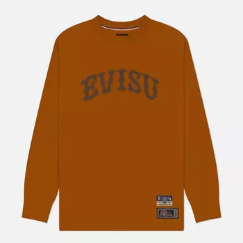 Мужской лонгслив Evisu Heritage Logo Kamon Printed, цвет бежевый, размер S