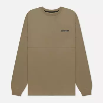 Мужской лонгслив F.C. Real Bristol Big Logo Team Baggy, цвет бежевый, размер L