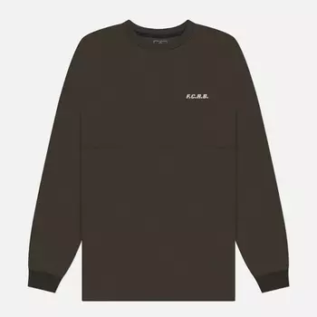 Мужской лонгслив F.C. Real Bristol Big Logo Baggy, цвет оливковый, размер L