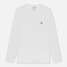 Мужской лонгслив Lacoste Crew Neck Pima Cotton, цвет белый, размер S