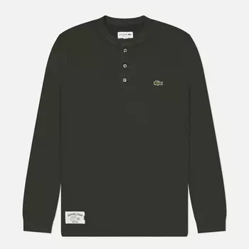 Мужской лонгслив Lacoste Waffle Knit, цвет оливковый, размер L