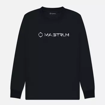 Мужской лонгслив MA.Strum Cracked Logo, цвет чёрный, размер XXXL
