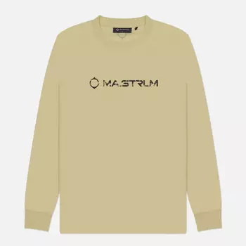 Мужской лонгслив MA.Strum Cracked Logo, цвет жёлтый, размер XXL