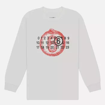 Мужской лонгслив Maison Margiela MM6 Year Of The Snake, цвет белый, размер XS