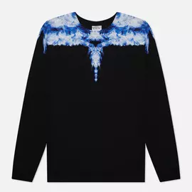 Мужской лонгслив Marcelo Burlon Smoke Wings Regular, цвет чёрный, размер XL