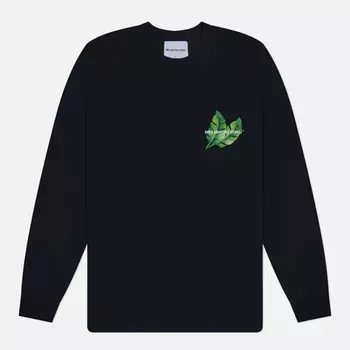 Мужской лонгслив MKI Miyuki-Zoku Leaf, цвет чёрный, размер M