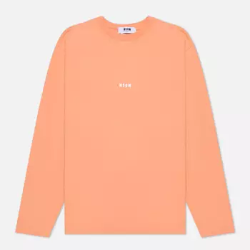 Мужской лонгслив MSGM Classic Micrologo Seasonal, цвет оранжевый, размер S