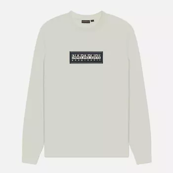 Мужской лонгслив Napapijri Suze, цвет белый, размер XXL