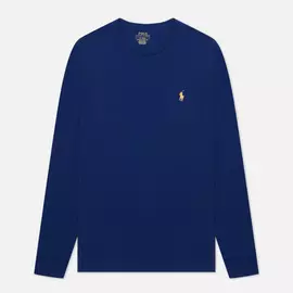 Мужской лонгслив Polo Ralph Lauren Custom Fit Embroidered Pony, цвет синий, размер S