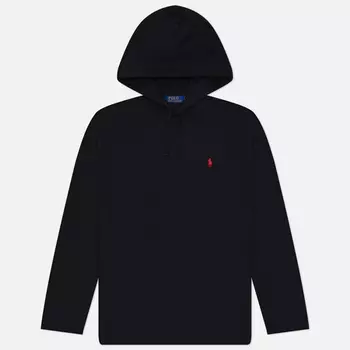 Мужской лонгслив Polo Ralph Lauren Embroidered Polo Pony Hoodie, цвет чёрный, размер XXL