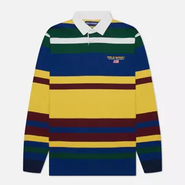 Мужской лонгслив Polo Ralph Lauren Polo Sport Stripe Classic Fit Rugby, цвет жёлтый, размер S
