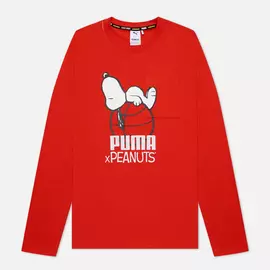Мужской лонгслив Puma x Peanuts LS Archive Logo, цвет красный, размер XXL