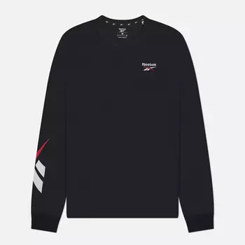 Мужской лонгслив Reebok Identity Cross Check, цвет чёрный, размер M