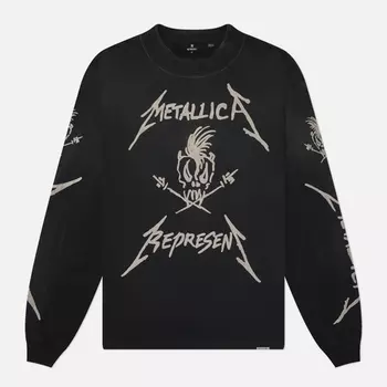 Мужской лонгслив REPRESENT x Metallica Garage Inc, цвет чёрный, размер M