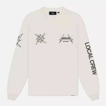 Мужской лонгслив REPRESENT x Metallica Local Crew, цвет белый, размер XL