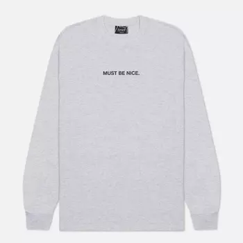 Мужской лонгслив RIPNDIP Must Be Nice, цвет серый, размер L