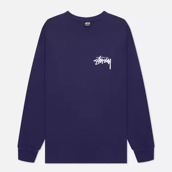 Мужской лонгслив Stussy Basic Stussy Crew, цвет синий, размер L