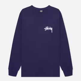 Мужской лонгслив Stussy Basic Stussy Crew, цвет синий, размер S