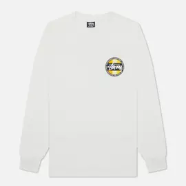 Мужской лонгслив Stussy Classic Dot Pigment Dyed, цвет белый, размер S