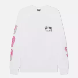 Мужской лонгслив Stussy Masked, цвет белый, размер S